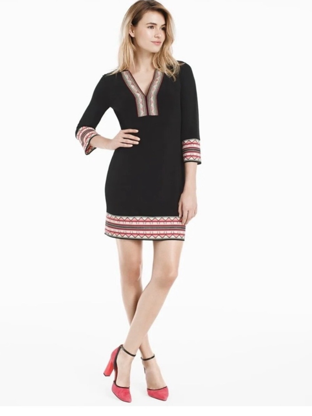 White House Black Market
Shift Embroidered Dress
